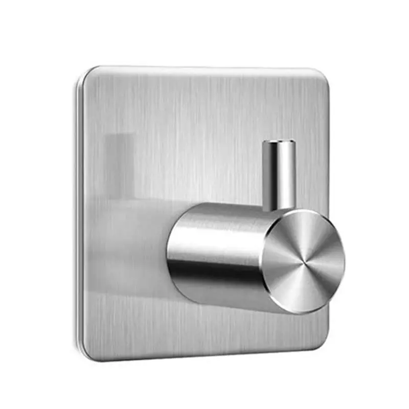 Auto-adesivo Gancho Wall Mounted Toalha Robe Hook Aço inoxidável Toalha Hanger ganchos parede organização