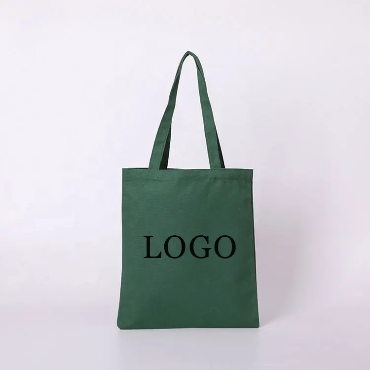 O ODM feito sob encomenda do OEM recicla o saco de compras reusável grande de algodão de lona azul verde orgânico liso pequeno com logotipo