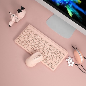 Juego de teclado y ratón inalámbricos Bluetooth a color de serie bonita, ordenador portátil de escritorio, teclado USB silencioso Universal para oficina en casa - Product Image 6