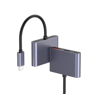 2024 mejores accesorios de computadora 3 en 1 USB C HUB con adaptador de 4K30Hz y USB 3,2 10Gbps hub de datos