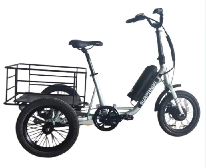 Desain baru sepeda roda tiga listrik ban gemuk 3 roda sepeda roda tiga listrik 3 roda kargo dewasa sepeda listrik