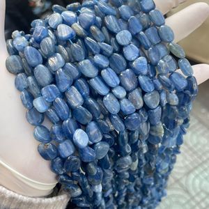 Benzersiz özelliği doğal mavi kiyanit düzensiz dağınık boncuklar cips bilezik kolye için 6*8/8*10mm taş diy takı yapımı için