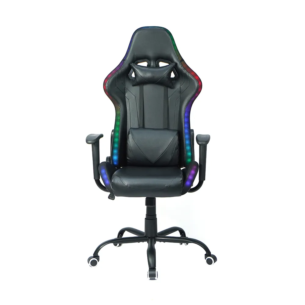 RGB LED yeni yarış yönetici ofis oyun sandalyesi bilgisayar ergonomik sallanan ucuz Modern mobilya koltuk footrest ile