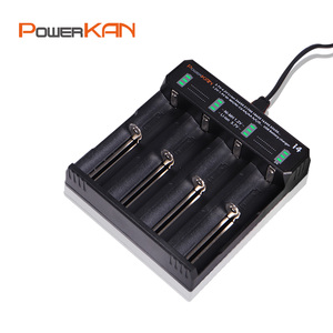 POWERKAN <span class=keywords><strong>I4</strong></span>スマートLED USBバッテリー充電器12V電圧互換3.6V/3.7Vリチウム1.2V Ni-MH/Ni-CD TYPE-C 2Aバッテリー充電