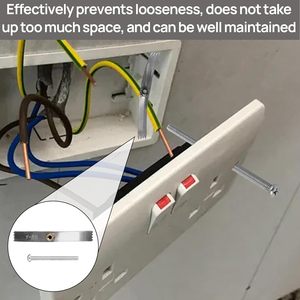 10 पीसी बैक बॉक्स मरम्मत क्लिप स्विच सॉकेट मरम्मत किट 86 प्रकार स्क्रू हुक सार्वभौमिक बैकबॉक्स टूल दीवार आउटलेट कैसेट - Product Image 4