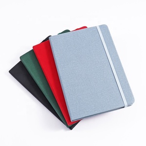 Cuaderno de notas de marca FOSKA personalizado azul negro verde rojo texturizado en blanco A5 Cuadernos de cuero PU de tapa dura para banda elástica - Product Image 1