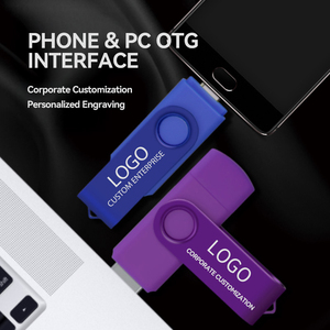 Unidad flash USB 3,0/2,0 giratoria de alta velocidad con tipo C | Diseño de metal duradero | Memoria USB de 4GB-64GB | Regalo digital perfecto - Product Image 4