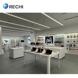 RECHI APR Electronic Store <strong>Design</strong> Wooden <strong>Display</strong> Counter <strong>Table</strong> for Mobile Phone Shop Accessory Wall <strong>Display</strong> Cabinet with Hooks - Product Image 6