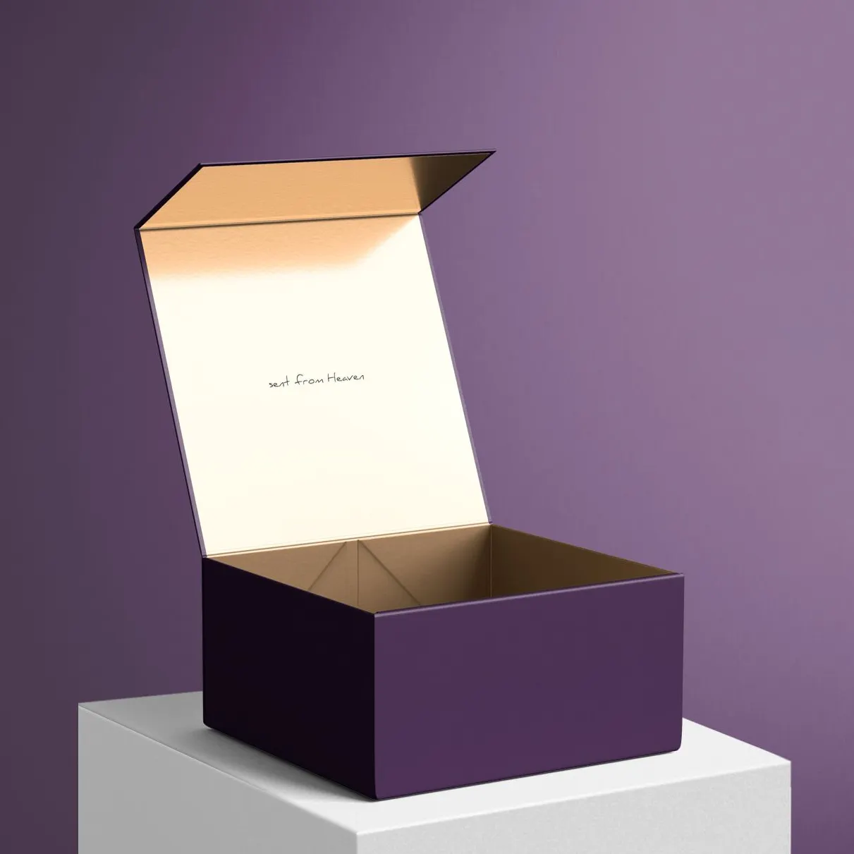 Confezione regalo in oro magnetico pieghevole con confezione regalo in scatola di cartone personalizzata di marca regalo di nozze per gioielli cosmetici