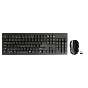 HKM8117 Korean/English Wireless Combo Full-Sized <strong>Keyboard</strong> with Comfortable Mouse, 2.4G Wireless USB Receiver, Compatible with PC - Product Image 1