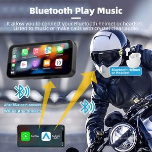 6.25 IPX7 Waterproof <strong>GPS</strong> Motorcycle Touch Screen TPMS Dual BT <strong>Built</strong>-<strong>in</strong> AirPlay Music Wireless CarPlay <strong>Android</strong> Auto Navigation - Product Image 3