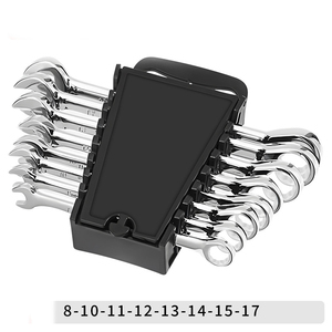 6/8/10/12pcs/set两用开口钢扳手套装双头镀铬表面OEM可定制公制塑料夹汽车 - Product Image 2