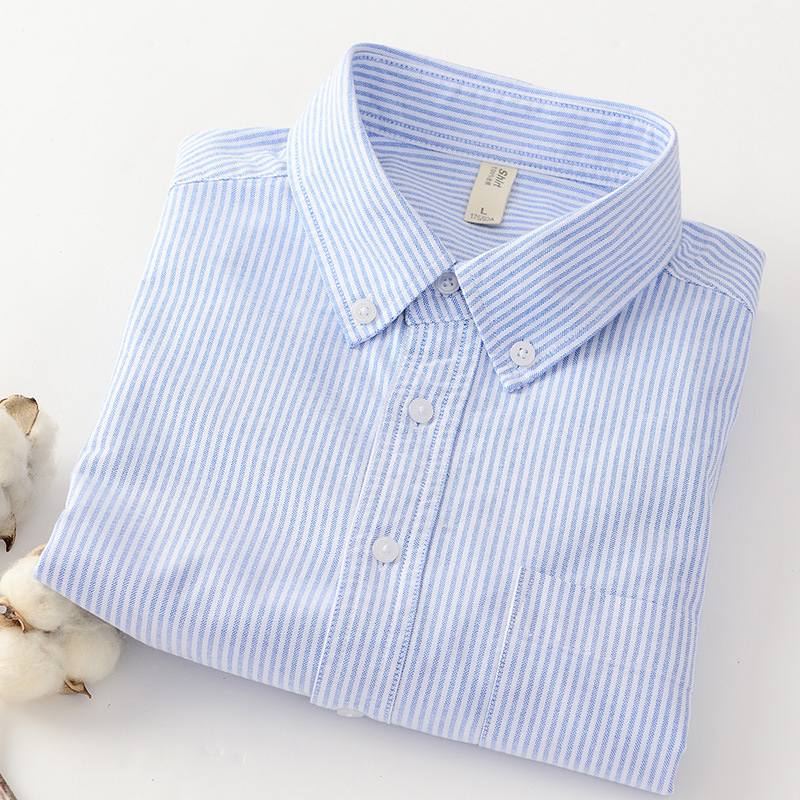 Blue striped oxford shirt