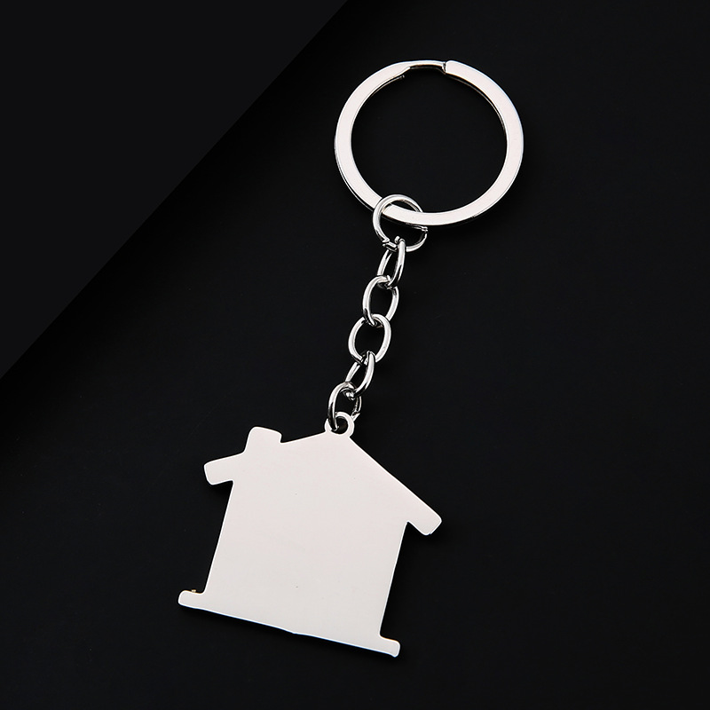 375355mm outer hole house key chain silver