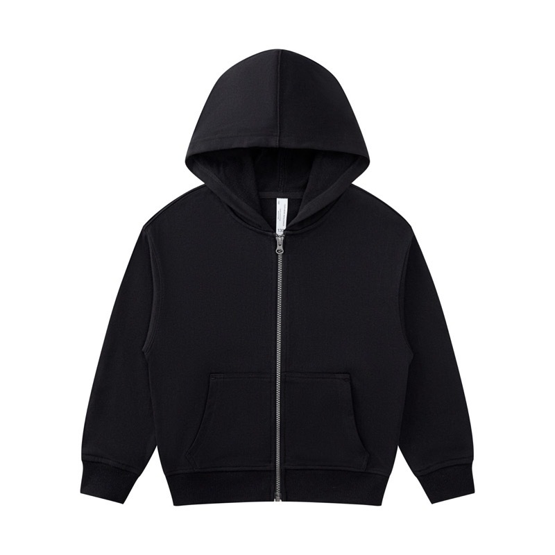 Felpa con cappuccio con Zip nera