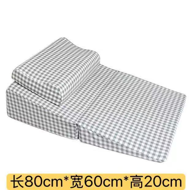 80*60*20 Gray Checkered Latex Pillow