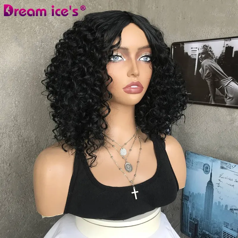 DREAM.ICEの女性用卸売ショートヘアスタイル黒人女性用天然合成ボブウィッグショートピクシーカットヘアウィッグ