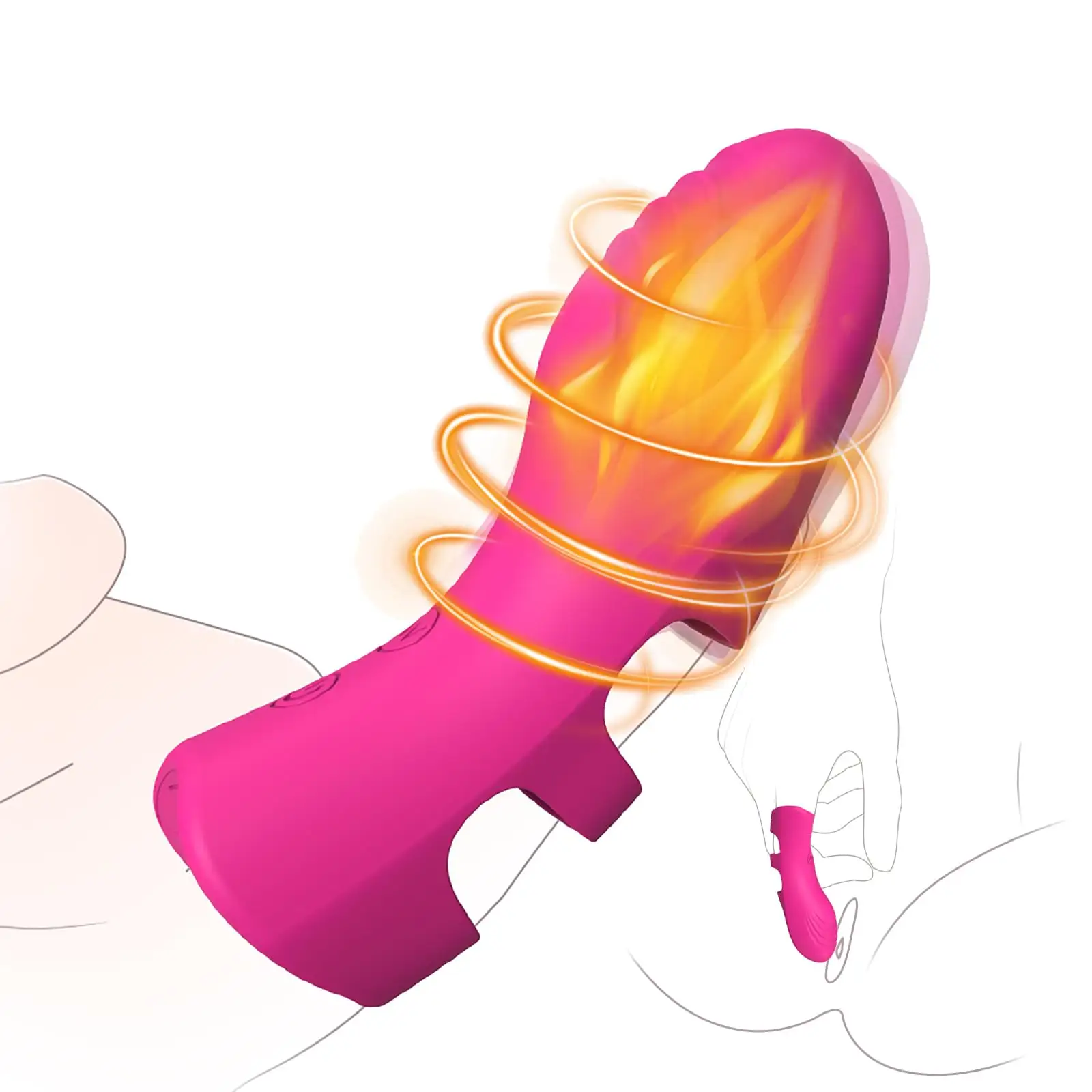 Mainan mawar stik Vibrator stimulasi kelinci Vagina mainan klavikula G Spot Vibrator mengisap lidah untuk wanita seks wanita