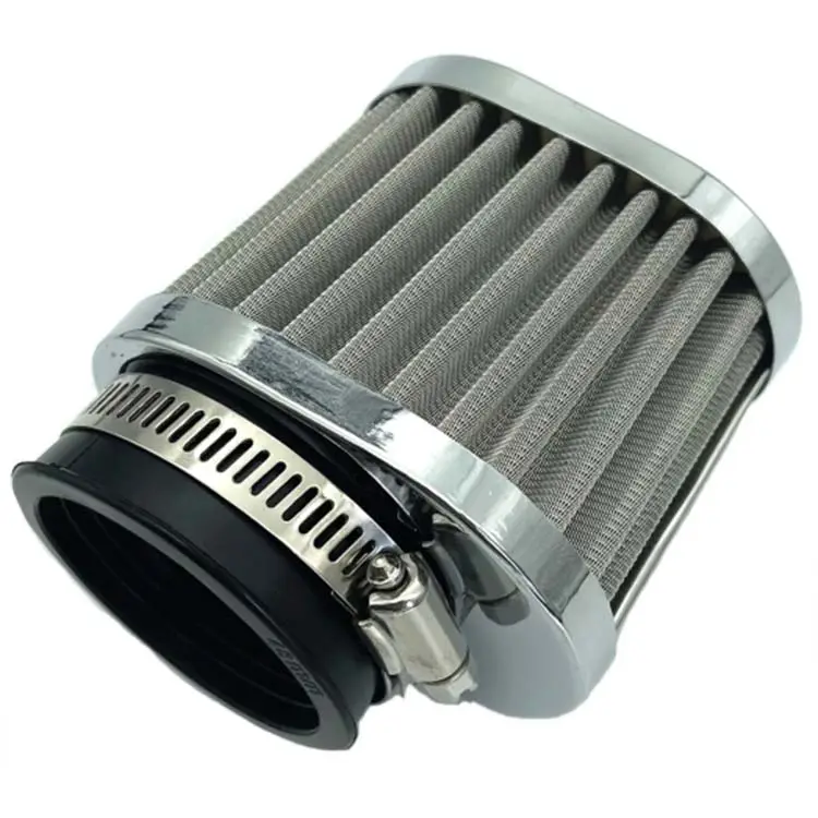 Universal oval stainless steel mesh air filter for motorcycle