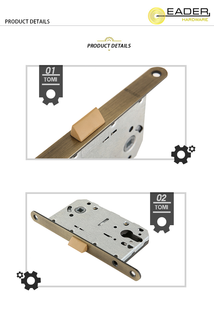 EADER 8550 plastic silent lock tongue high quality factory best selling lock body
