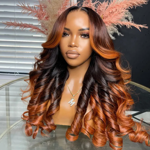 Hot Selling Highlight SDD 13x4 Lace Front Wigs 12A Raw Cuticle Aligned Vietnamese Hair Vendors Egg Curly Bouncy <strong>Human</strong> Hair Wigs - Product Image 3