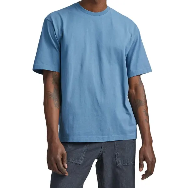 カスタムロゴメンズラウンドネックプラスサイズTシャツ綿100% ヘビーウェイトラグジュアリードロップショルダーブランクTシャツ男性用