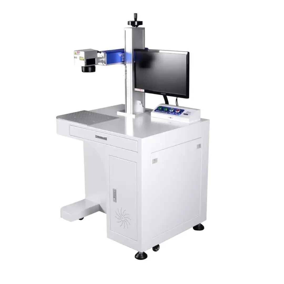 Máquina de gravura automática do laser da fibra do Desktop 10w 20w 30w 50w para o metal