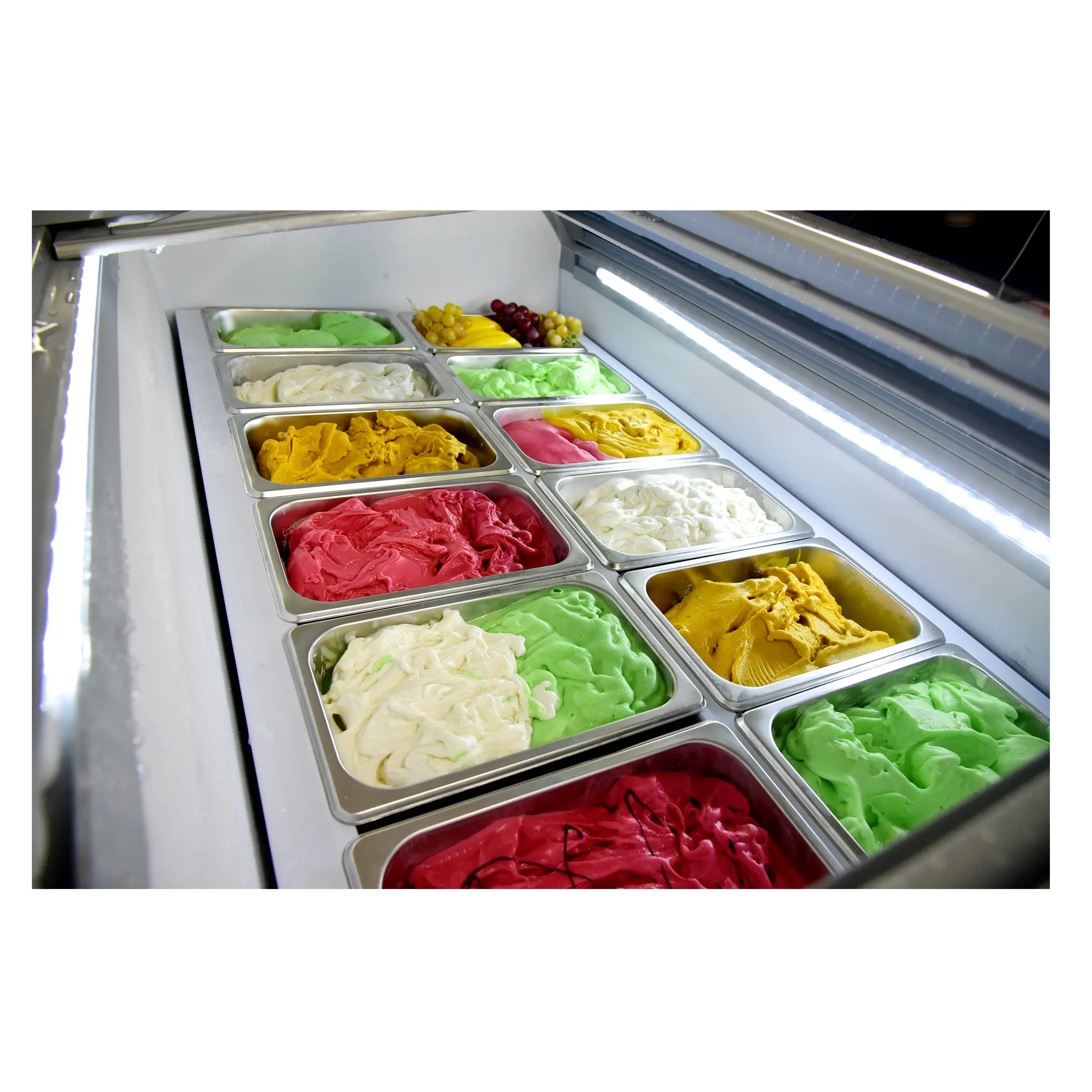 Eylce — armoire de présentation de glace dur, présentoir en verre, portable, à poser au service, pour la fabrication de desserts