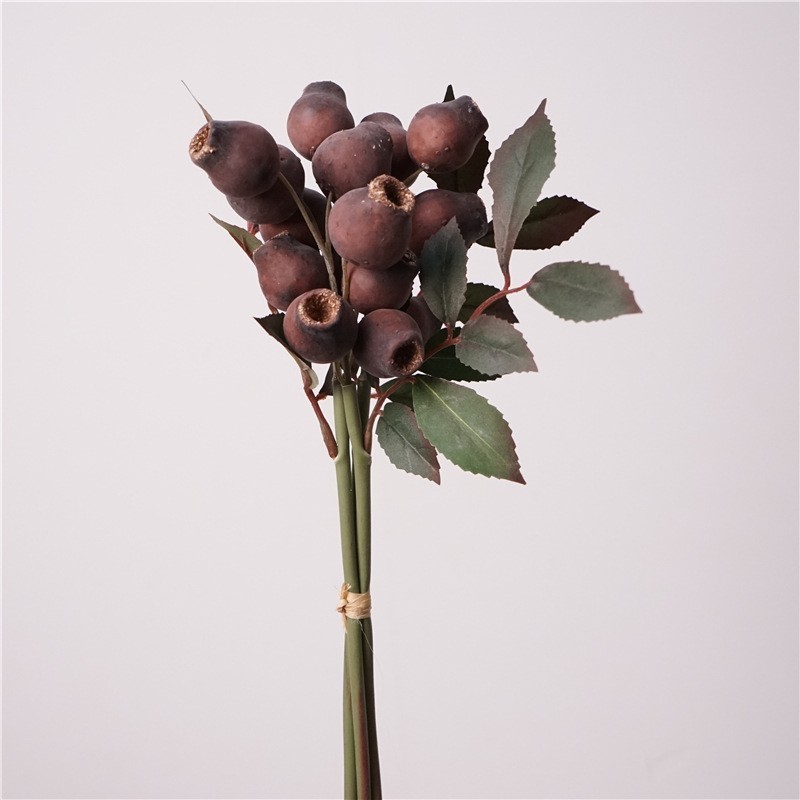 3 grappes de fruits en forme de pipe - brun foncé