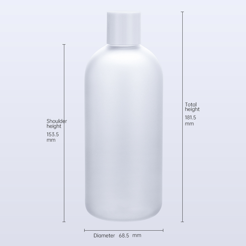 Bouteille givrée transparente + couvercle blanc 948 #