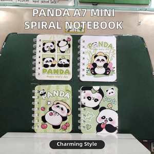 Giá trị thẩm mỹ cao A7 xoắn ốc máy tính xách tay dễ thương phim hoạt hình gấu trúc mini MEMO cuốn sách Quà Tặng 80 tờ học sinh tiểu học xách tay - Product Image 2