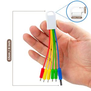 Özel 5 In 1 şarj kablosu tipi C çok evrensel USB 6 in 1 şarj kablosu iPhone Android için - Product Image 3