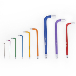 9 adet L şekli gökkuşağı uzun kol ball end sabotaj dayanıklı bağlantı elemanları için altıgen anahtarları allen anahtarı anahtarı seti - Product Image 4