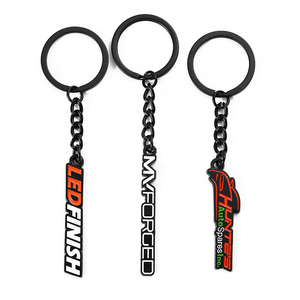 New 2023 Products Key Chain Metal No <strong>Minimum</strong> Order <strong>Customized</strong> <strong>Keychain</strong> Logo Letter Name 3d Enamel Keyring Set - Product Image 2