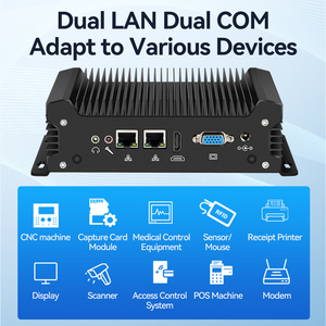 Intel I5 Mini-PC Lüfter loser DDR5-RAM M.2 NVME Dual Gigabit LAN 2 RS232 COM Industrieller MiniPC Linux-Mikro computer - Product Image 5