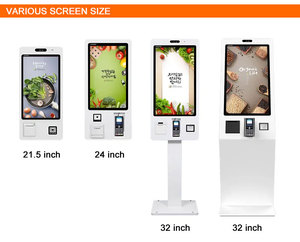 21,5 Pantalla táctil de 32 pulgadas Pago de facturas Quiosco automático de pedidos de autoservicio de comida rápida con impresora térmica Escáner de código QR - Product Image 4