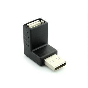 90度左/右/上/下L弯曲USB 2.0 A公到母延伸连接器角度USB适配器，用于电脑笔记本 - Product Image 1