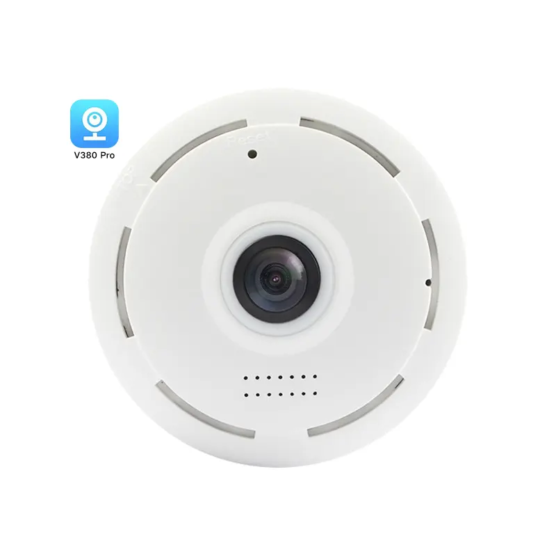 Kamera panorama keamanan rumah CCTV Mini penglihatan malam 1.080 P audio dua arah 360 mata ikan