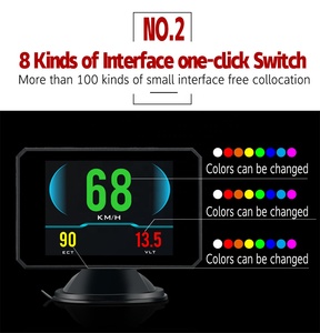 Latest Head up <strong>Display</strong> P16 <strong>LCD</strong> Screen Trip <strong>Computer</strong> With Windshield Suction OBD2 Smart Gauge Hud - Product Image 4
