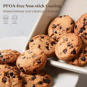 Nonstick Bakeware Set - 7 Piece Oven Bakeware With Cookie Sheet, Cake Pan, Loaf Pan, Muffin Pan, Roaster, Cooling Rack - Product Image 5