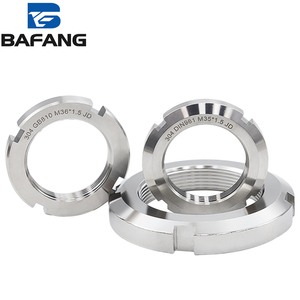 Có khía ngón tay cái 304 thép không gỉ Vòng Nut gb812 rãnh vòng Nut mang khóa chính xác Vòng NUT - Product Image 1