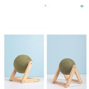 Wooden Interactive <strong>Catnip</strong> Ball Scratcher Toy Paw-Fect for Kitty Play - Product Image 4