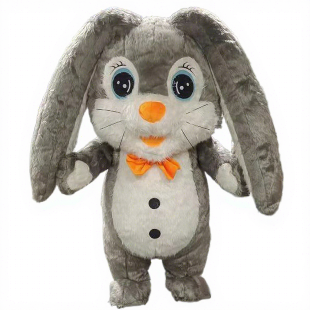 Inflatable gray lop-eared rabbit