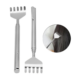 1pcs不锈钢伸缩式后刮器伸缩式笔夹便携式后刮器痒按摩工具 - Product Image 1