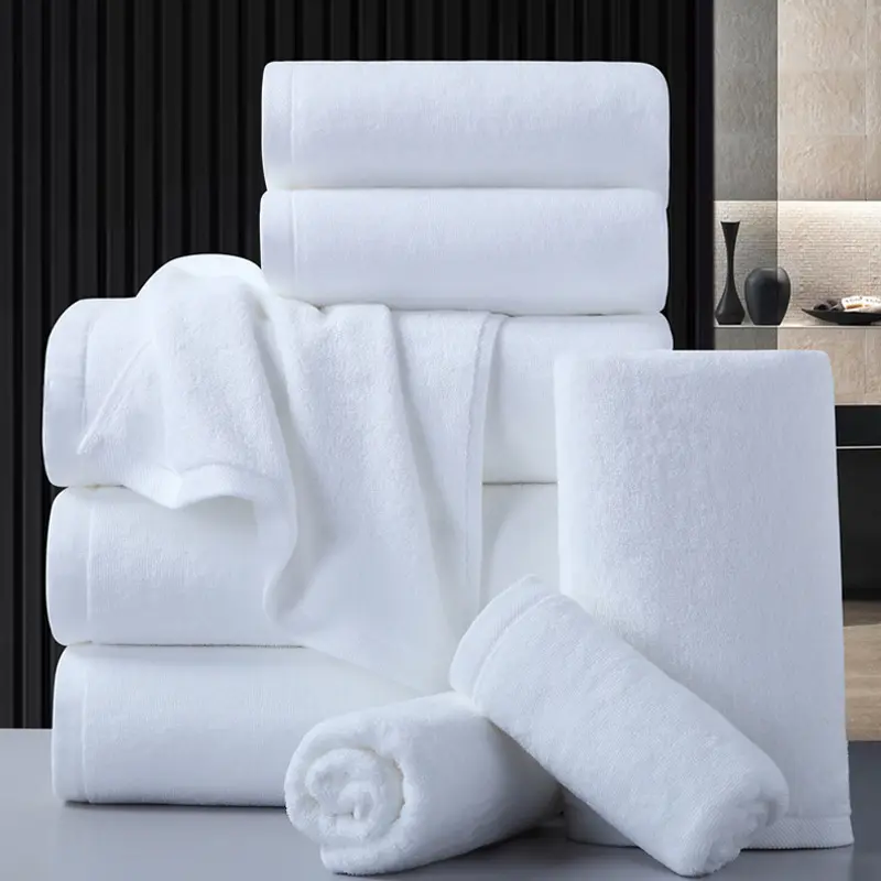 100% Baumwolle Plain White 600g/m² weiße Handtuch Badet ücher für 5 Sterne Hotel Resort und Berufung Vermietung