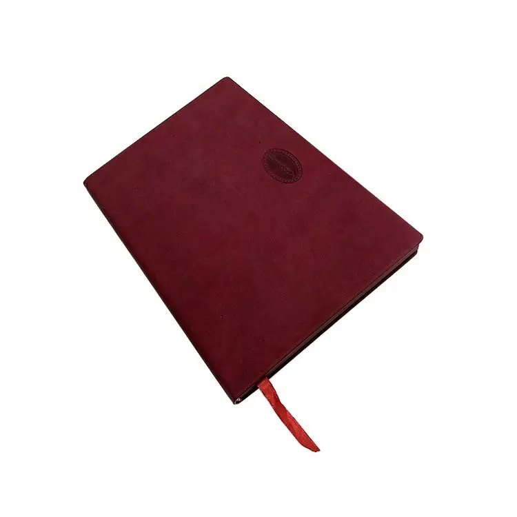 Logo personalizzato diario copertina morbida vino rosso kraft notebook cuoio dell'unità di elaborazione