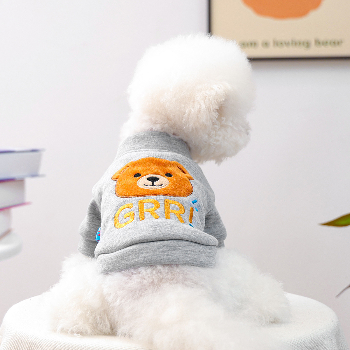 Big Head Cartoon Hoodie - Grizzly Bear