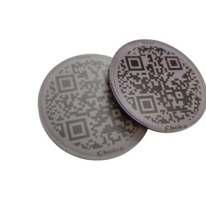 Restaurant Waterproof RFID Table Tag QR <strong>Code</strong> Epoxy / PVC / Acrylic 13.56MHz RFID Menu Tag - Product Image 2