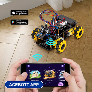 ACEBOTT ESP32 CAM Omni Wheel Robot Kit Programmier bare Hindernis vermeidung Tracking Smart Camera Robot Auto Starter Kit für Arduino