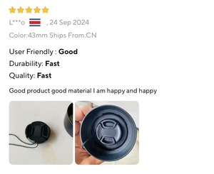 Factory Supply Extra Strong Spring DSLR Camera Lens Cap 52/55/58/62/67/72/77/82mm Lens Protection <strong>Cover</strong> With Anti-lost Rope